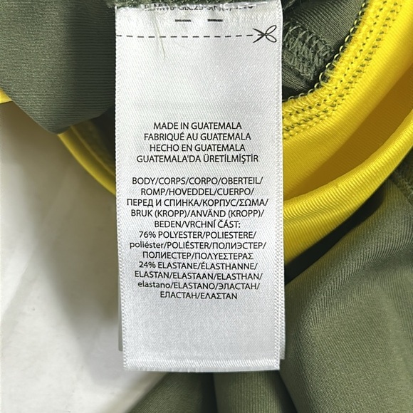 Polo Ralph Lauren Kids NWT Biker Shorts Green Yellow Size Large 12/14 Unisex - Picture 4 of 7